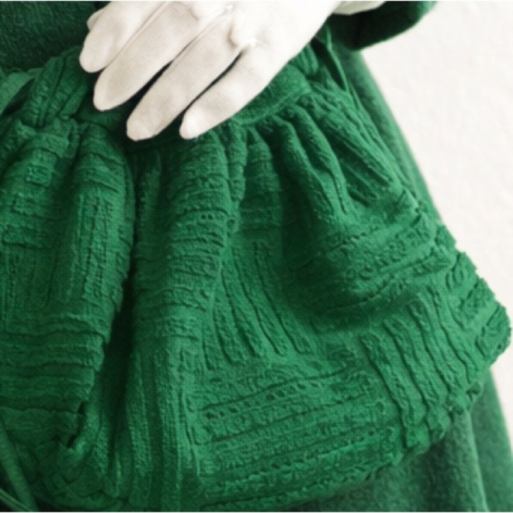 Green Textured vintage Shoulder Bag